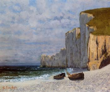 Gustave Courbet : A Bay with Cliffs